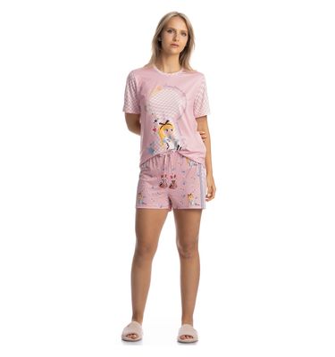 Pijama Curto Feminino Alice - Imagem 3 - Mobile