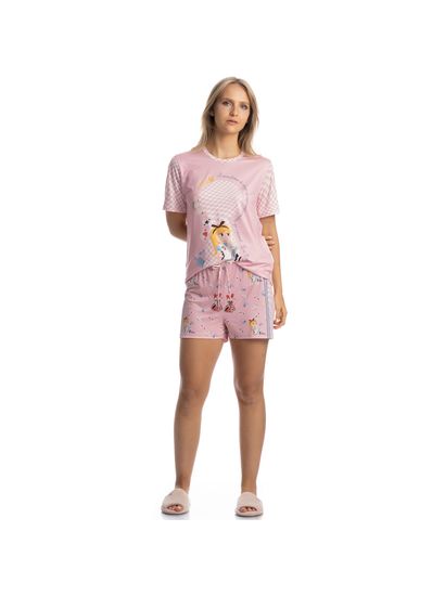 Pijama Curto Feminino Alice - Imagem 3 - Desktop