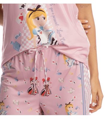 Pijama Curto Feminino Alice - Imagem 5 - Mobile