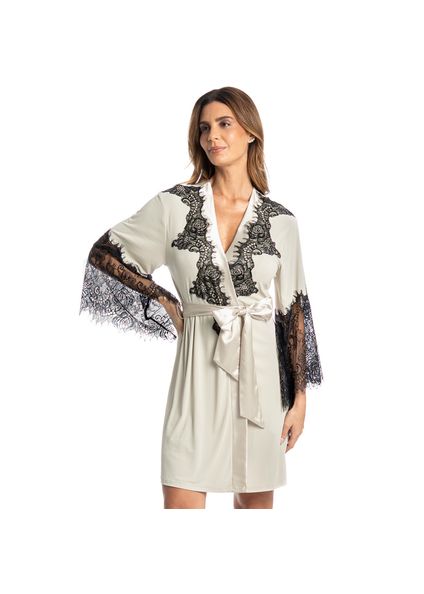 Robe Curto Feminino Ayla Bege - Imagem 1