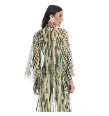 Kaftan De Tule Com Manga Cipreste - Imagem 2 - Mobile