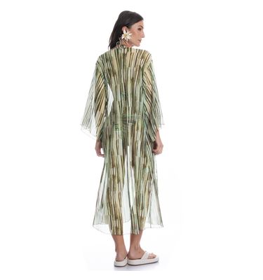 Kaftan De Tule Com Manga Cipreste - Imagem 4 - Mobile