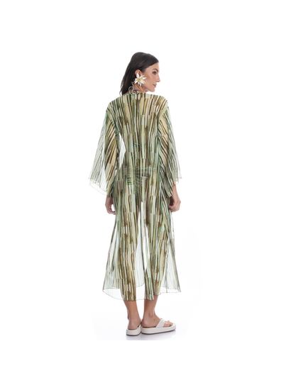 Kaftan De Tule Com Manga Cipreste - Imagem 4 - Desktop