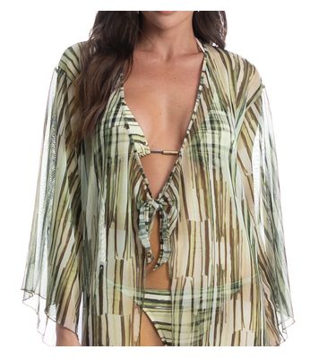 Kaftan De Tule Com Manga Cipreste - Imagem 5 - Mobile