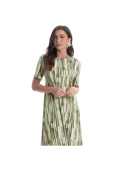 Vestido Com Manga Cipreste Verde - Imagem 1