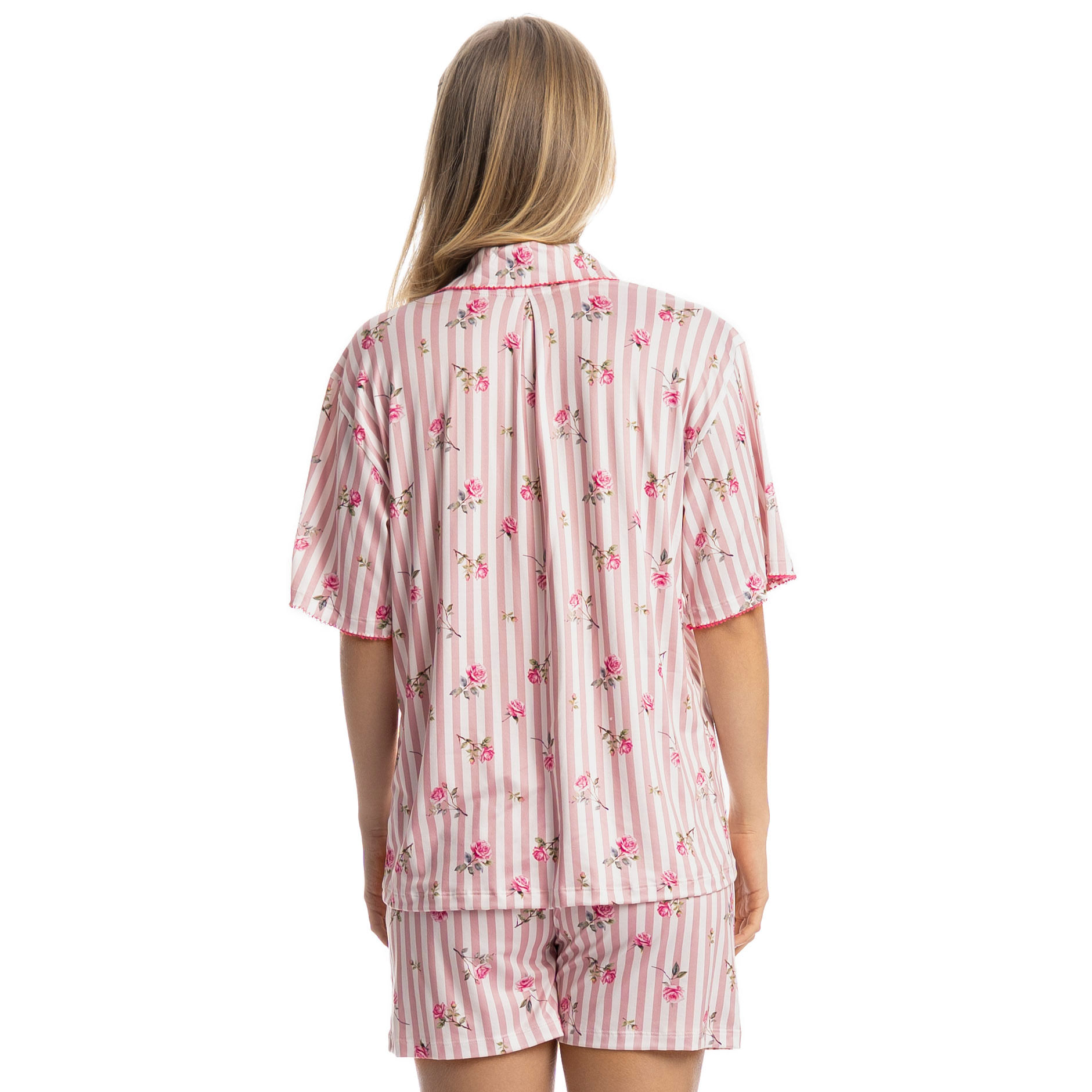 Pijama Feminino Curto Americano Rita Rosa-3 - Imagem 2