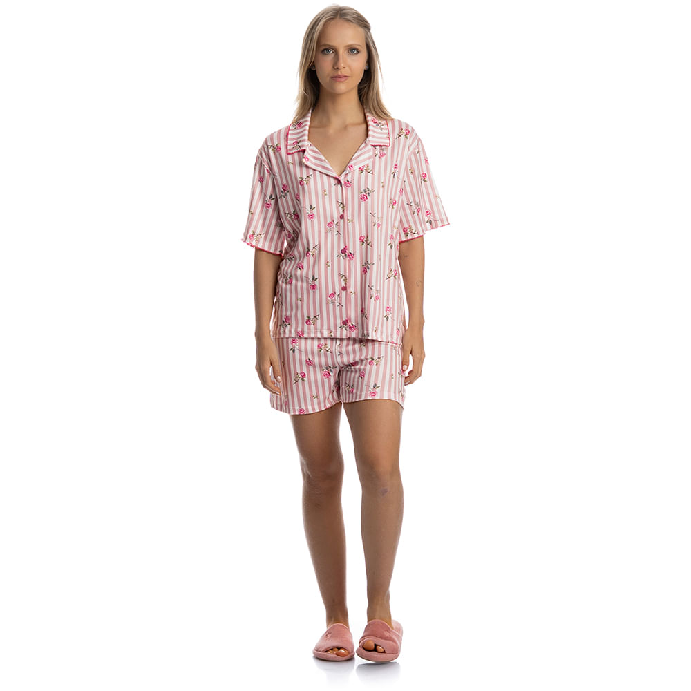 Pijama Feminino Curto Americano Rita - Imagem 3 - Mobile