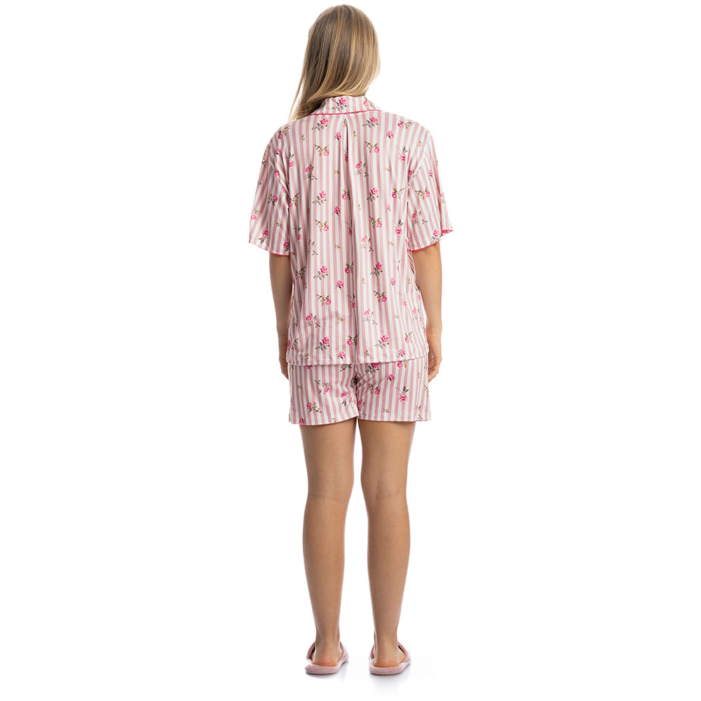 Pijama Feminino Curto Americano Rita - Imagem 4 - Mobile