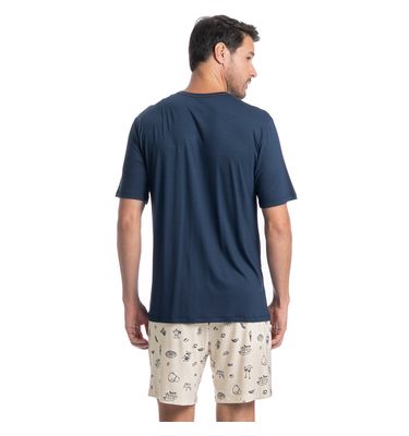 Pijama Curto Masculino Mediterrâneo - Imagem 2 - Mobile
