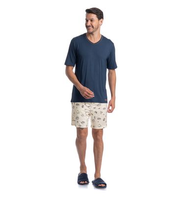 Pijama Curto Masculino Mediterrâneo - Imagem 3 - Mobile