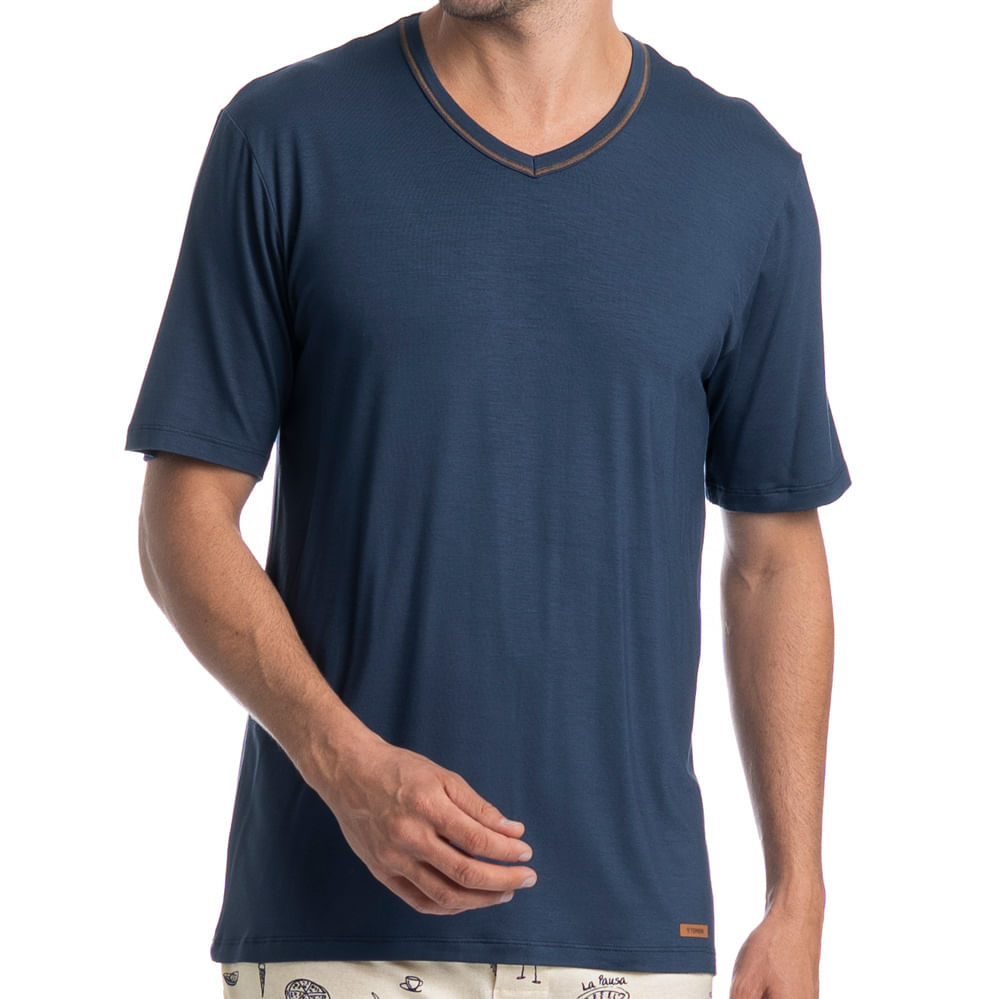 Pijama Curto Masculino Mediterrâneo - Imagem 5 - Mobile