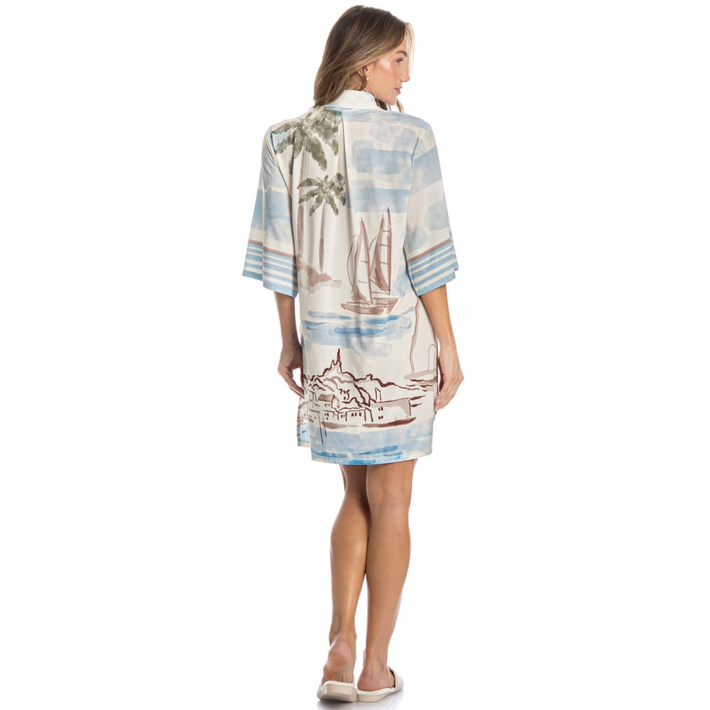 Camisão Feminino Abotoado La Serenità - Imagem 4 - Mobile