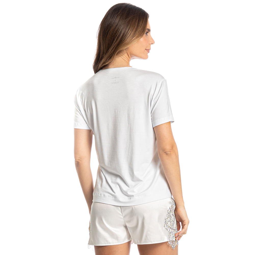 Pijama Curto Chloe Branco - Imagem 2