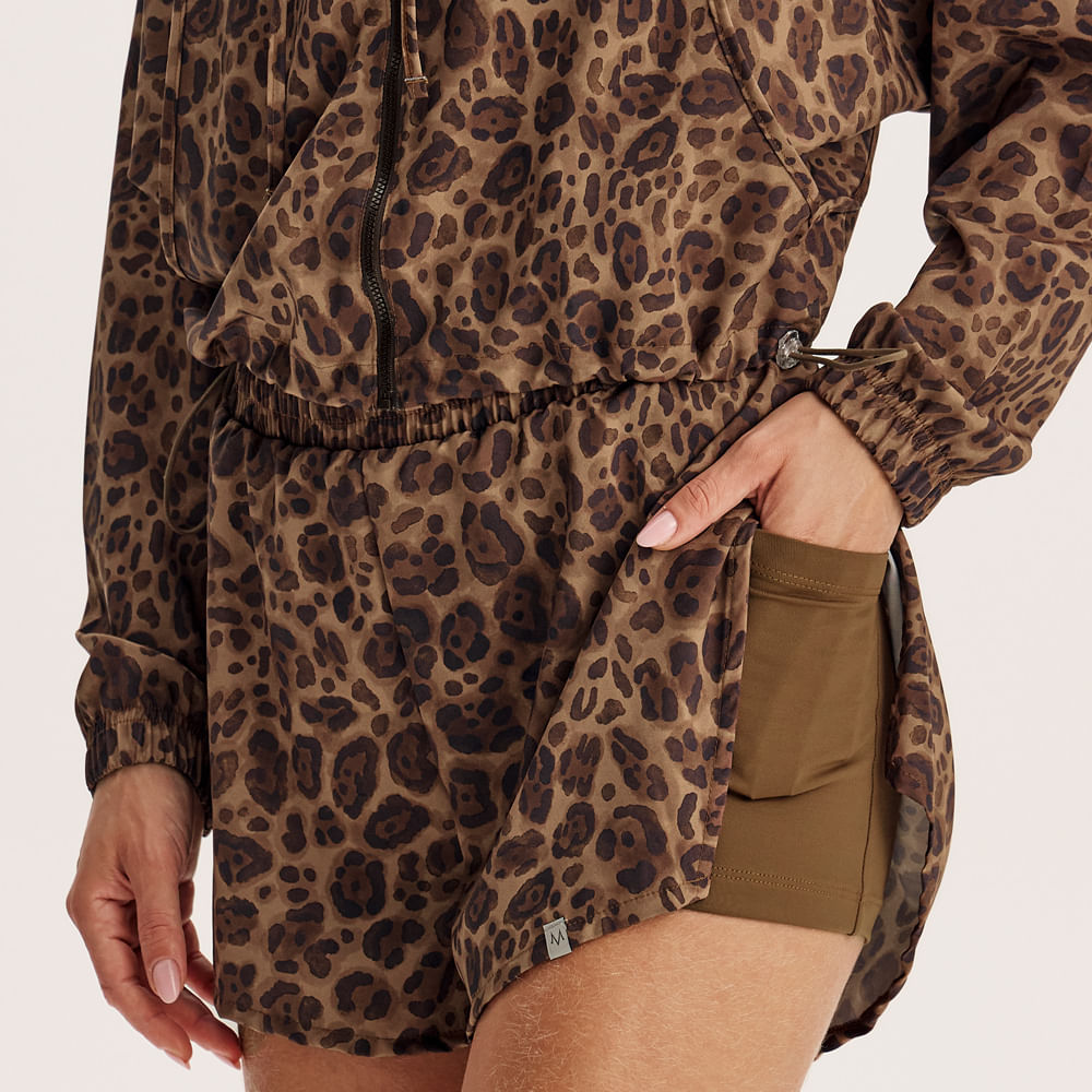 Shorts Duplo Estampado Wild Vivame - Imagem 5 - Mobile