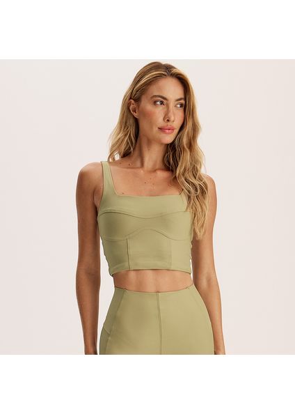 Top Square Corset Slate Vivame Verde - Imagem 1