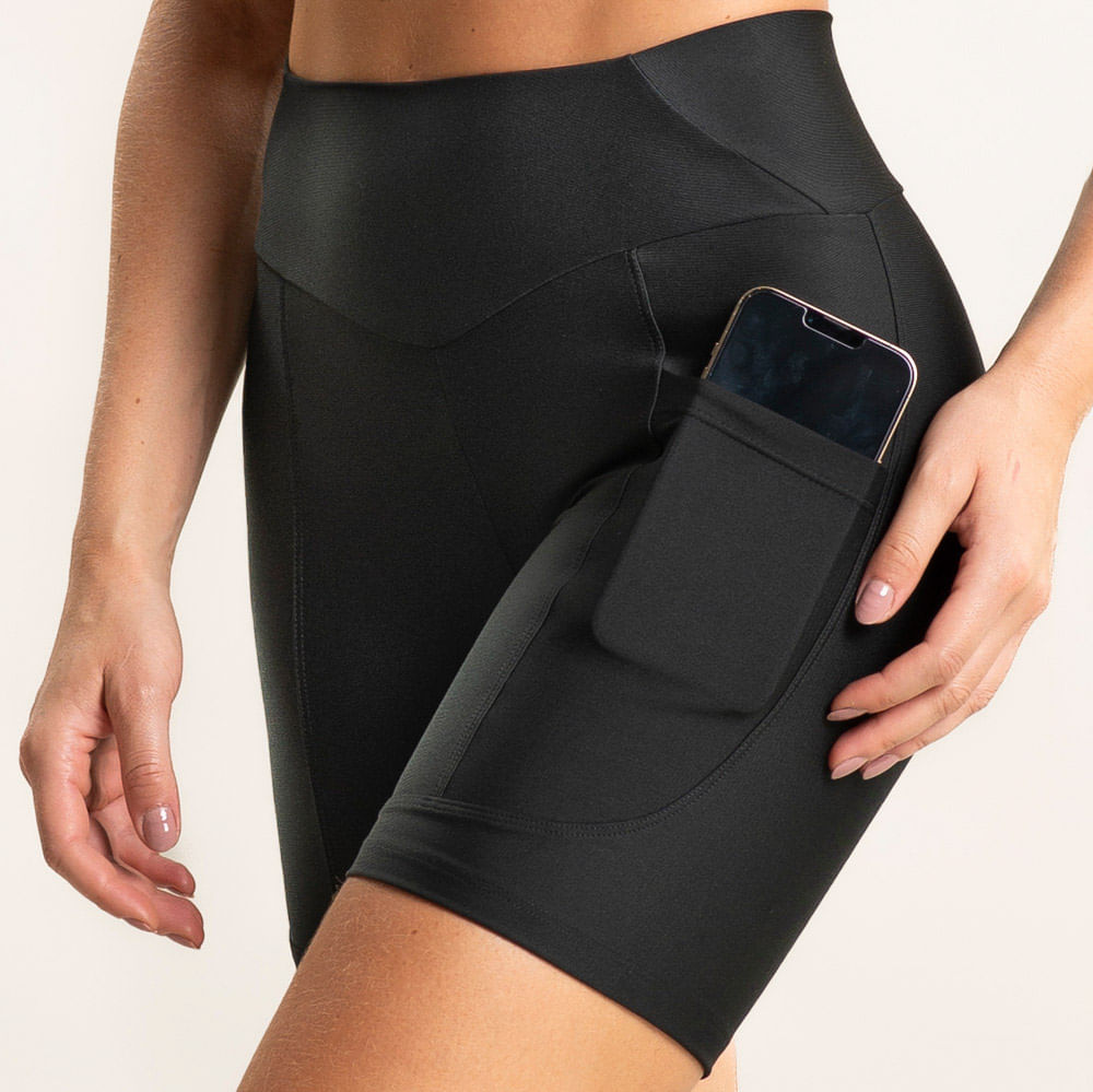 Shorts Médio Curve Shape Com Bolso Run Vivame - Imagem 5 - Mobile
