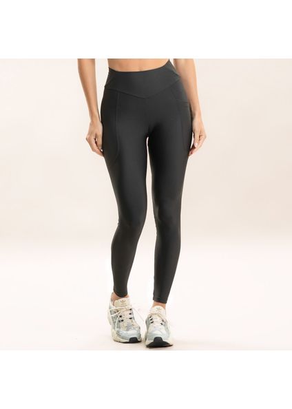 Calça Legging Curve Shape Com Bolso Run Vivame Preto - Imagem 1