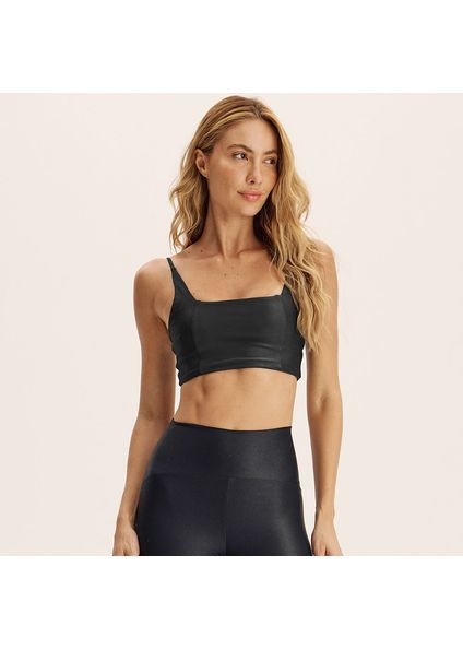 Top Square Slim Glow Vivame Preto - Imagem 1