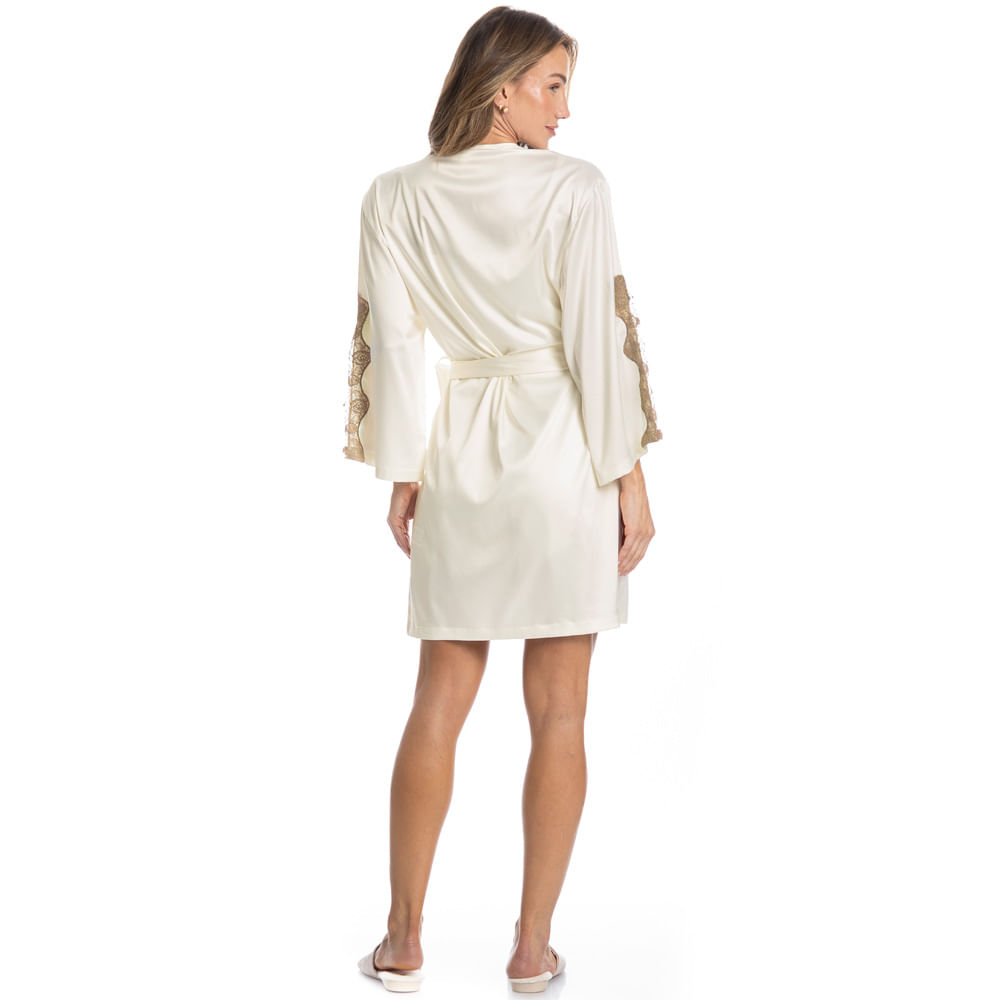 Robe Feminino Curto Com Renda Siena - Imagem 4 - Mobile