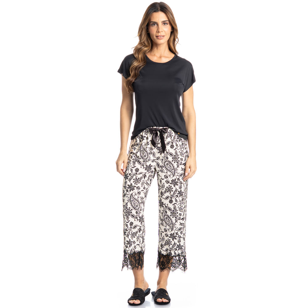 Pijama Feminino Capri Thaís - Imagem 3 - Mobile