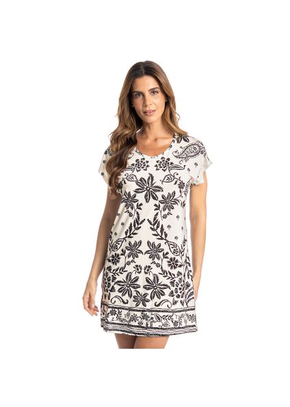 Camisão Feminino Curto Thaís Preto - Imagem 1