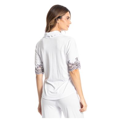 Pijama Feminino Longo Americano Selene - Imagem 2 - Mobile
