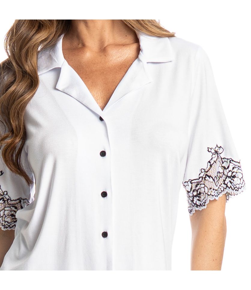 Pijama Feminino Longo Americano Selene - Imagem 5 - Desktop