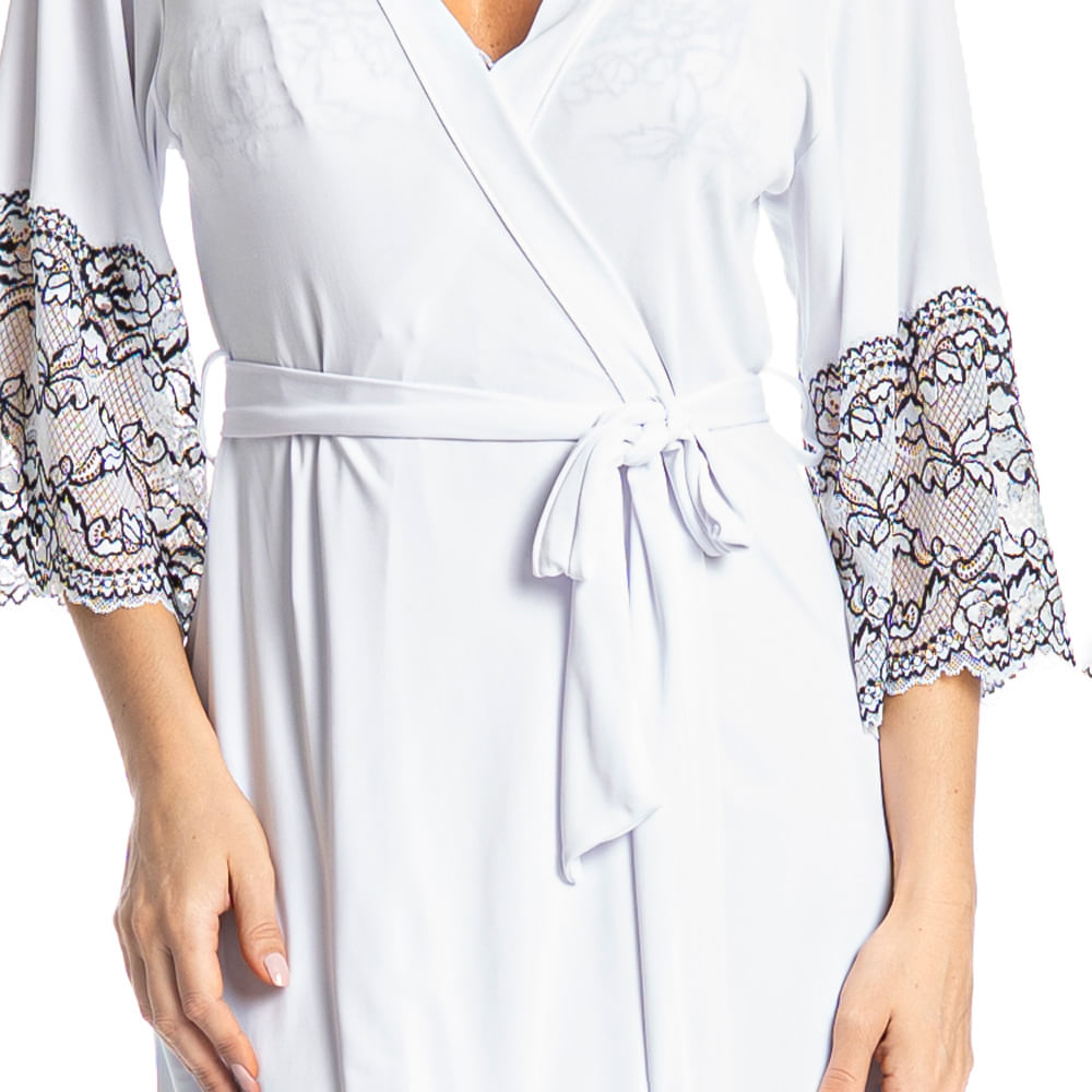 Robe Feminino Curto Com Renda Selene - Imagem 5 - Mobile