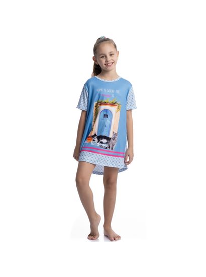 Camisão Curto Infantil Cats - Imagem 3 - Desktop