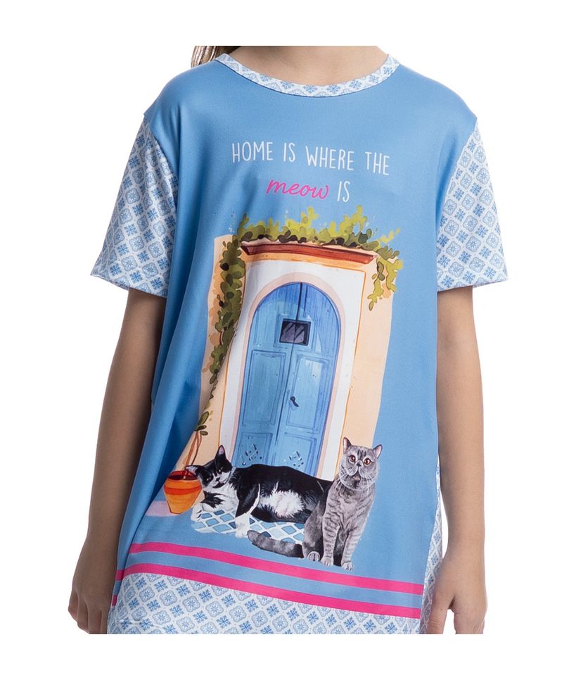 Camisão Curto Infantil Cats - Imagem 5 - Desktop