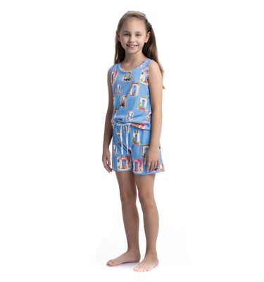 Pijama Infantil Curto Regata Cats - Imagem 3 - Mobile