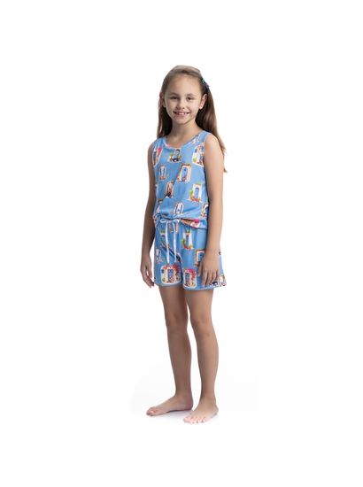 Pijama Infantil Curto Regata Cats - Imagem 3 - Desktop