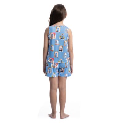 Pijama Infantil Curto Regata Cats - Imagem 4 - Mobile