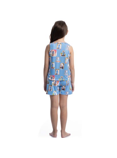 Pijama Infantil Curto Regata Cats - Imagem 4 - Desktop