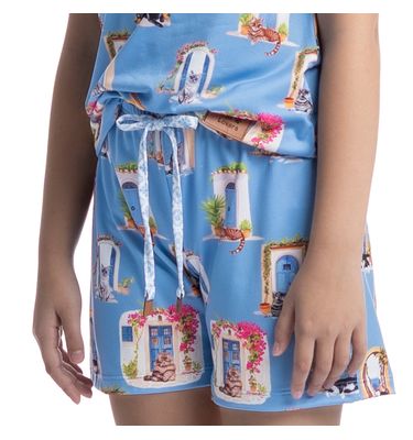 Pijama Infantil Curto Regata Cats - Imagem 5 - Mobile