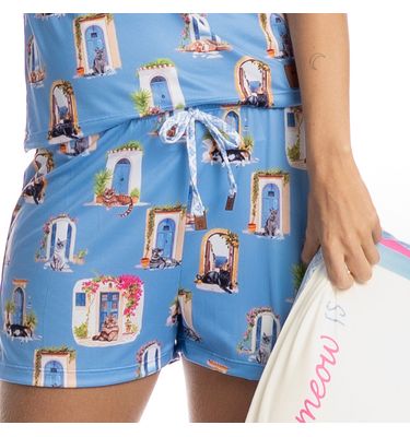 Pijama Feminino Curto Regata Cats - Imagem 5 - Mobile