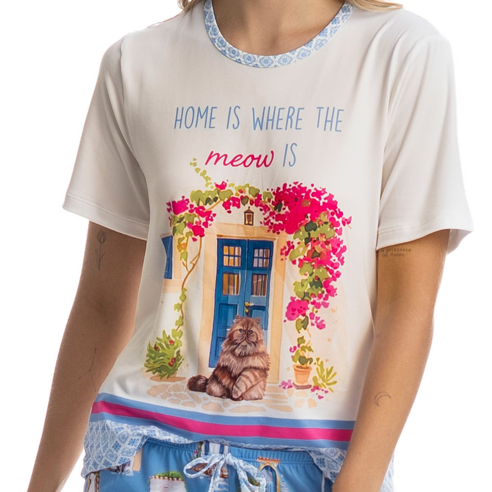 Pijama Curto Cats - Imagem 5 - Mobile