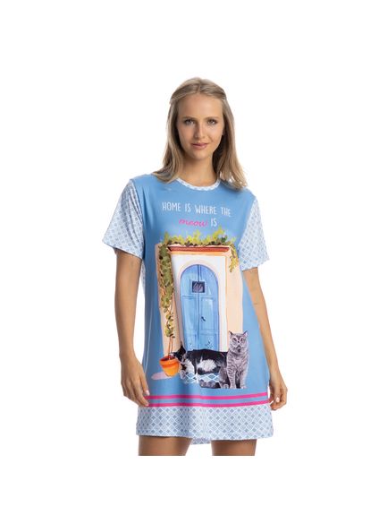 Camisão Curto Cats Azul-2 - Imagem 1