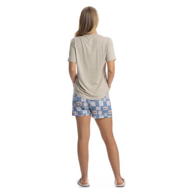 Pijama Feminino Curto Com Bolso Forest - Imagem 4 - Mobile