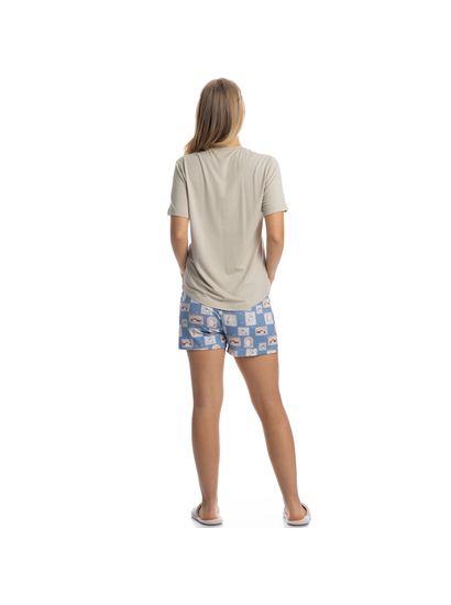 Pijama Feminino Curto Com Bolso Forest - Imagem 4 - Desktop