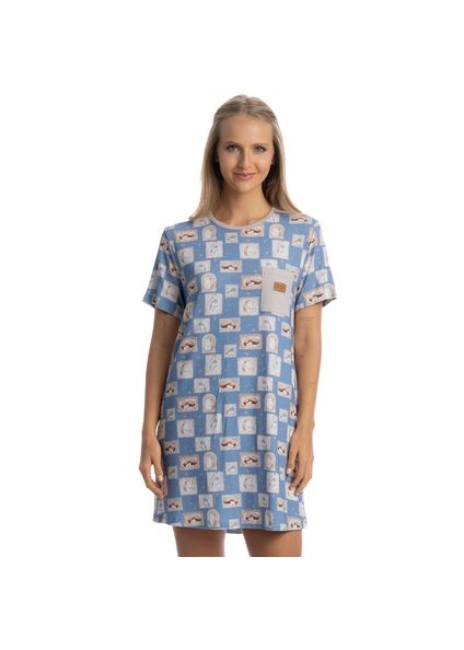 Camisão Com Bolso Forest Azul - Imagem 1
