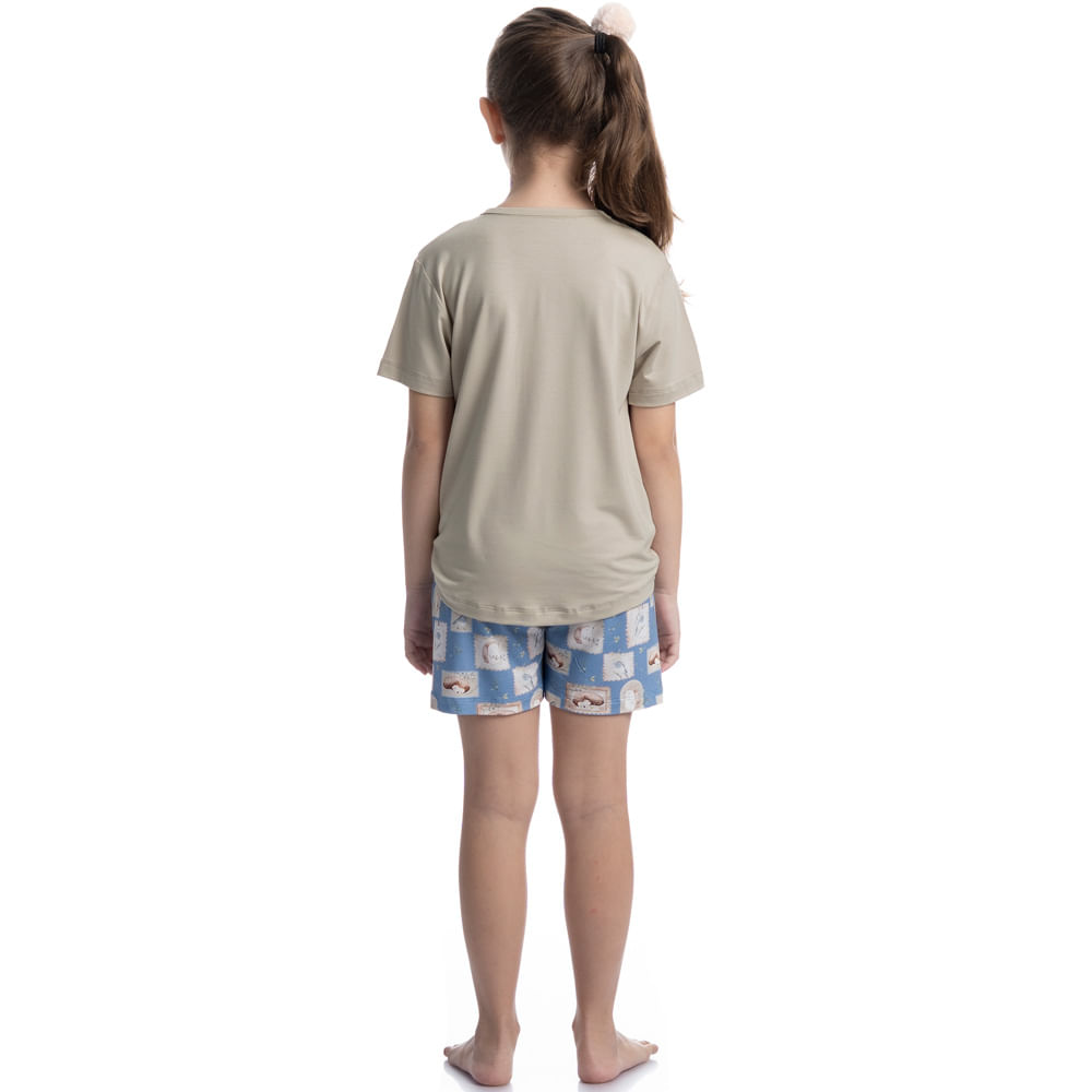 Pijama Infantil Curto Com Bolso Forest - Imagem 4 - Mobile