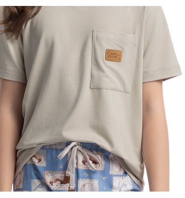 Pijama Infantil Curto Com Bolso Forest - Imagem 5 - Mobile