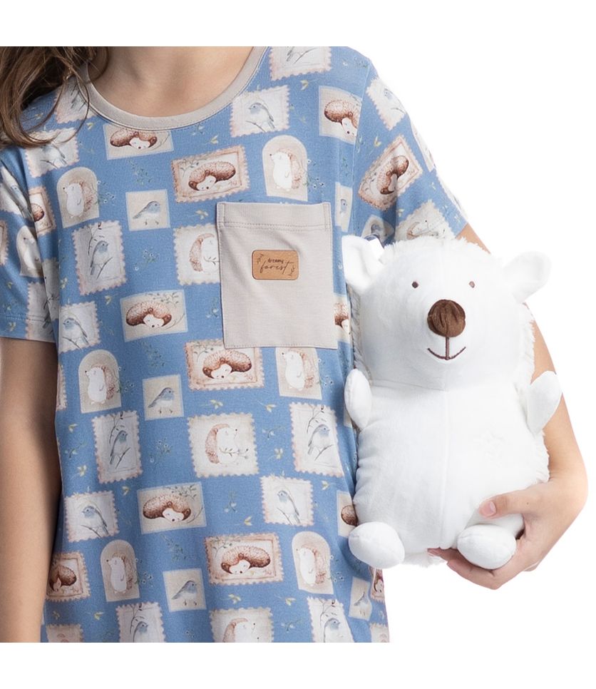 Camisão Infantil Com Bolso Forest - Imagem 5 - Desktop