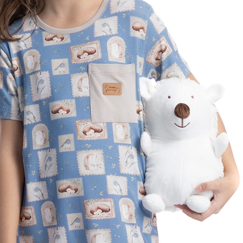 Camisão Infantil Com Bolso Forest - Imagem 5 - Mobile