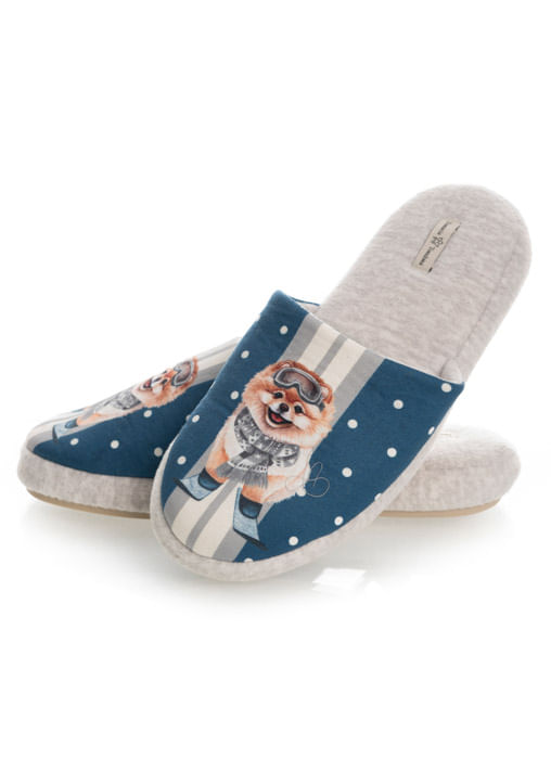 Chinelo Em Microsoft Lyla Ski Azul-2 - Imagem 1