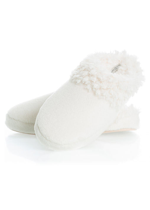 Chinelo Feminino Com Pelo Bela Soft Branco - Imagem 1