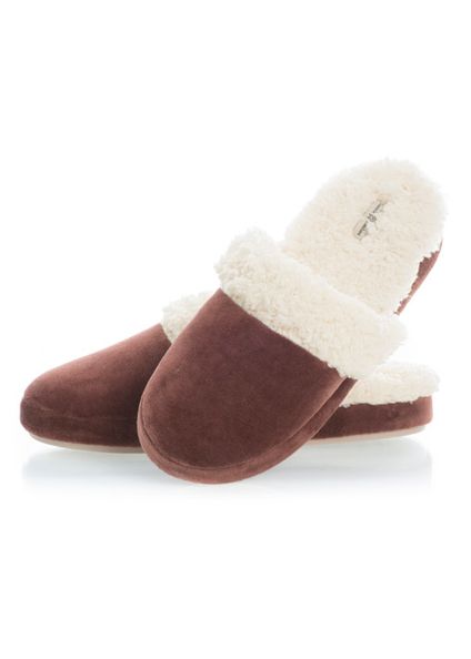 Chinelo Em Plush Raquel Colors Marrom - Imagem 1