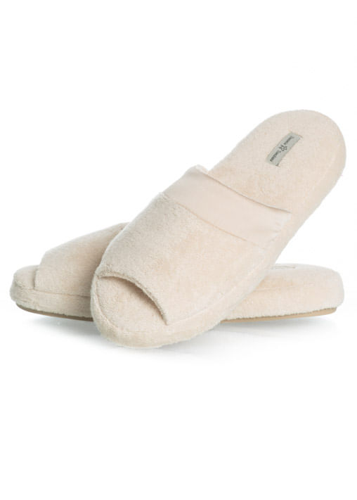 Chinelo Feminino Aberto Em Atoalhado Olívia Branco - Imagem 1