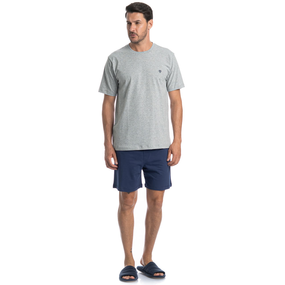 Pijama Masculino Curto Com Bolso Eduardo Tombini - Imagem 3 - Mobile